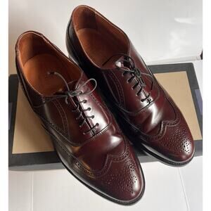 Men’s Bostonian Burgundy Leather Oxfords Lace Up Dress Shoes 8.5 EEE